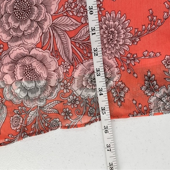 Tommy Hilfiger Coral White Floral Lined Sleeveless Keyhole Back Shift Dress - Picture 13 of 13